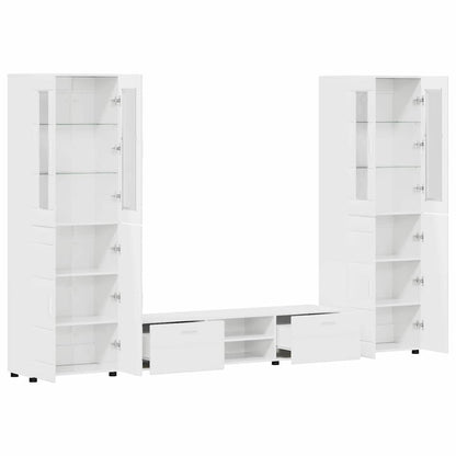TV-Schrankset | 2 Hochränke / Highboard | Lowboard | Vitrinenschrank | 3-tlg Set