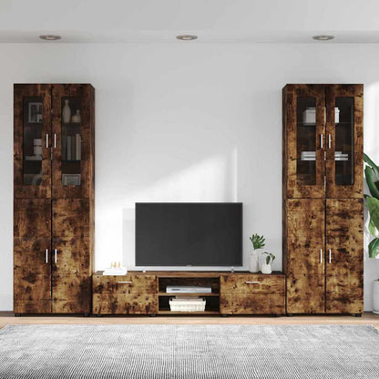 TV-Schrankset | 2 Hochränke / Highboard | Lowboard | Vitrinenschrank | 3-tlg Set