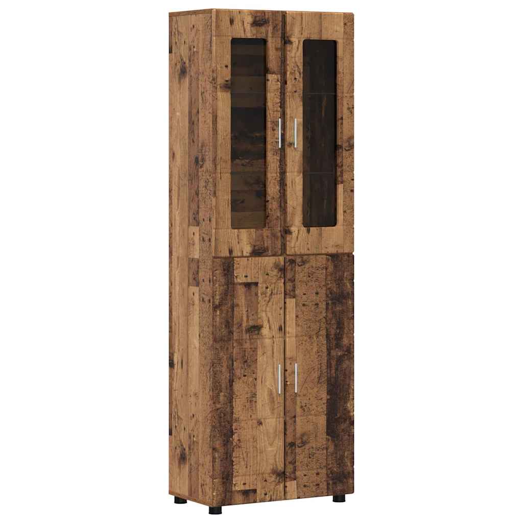 TV-Schrankset | 2 Hochränke / Highboard | Lowboard | Vitrinenschrank | 3-tlg Set