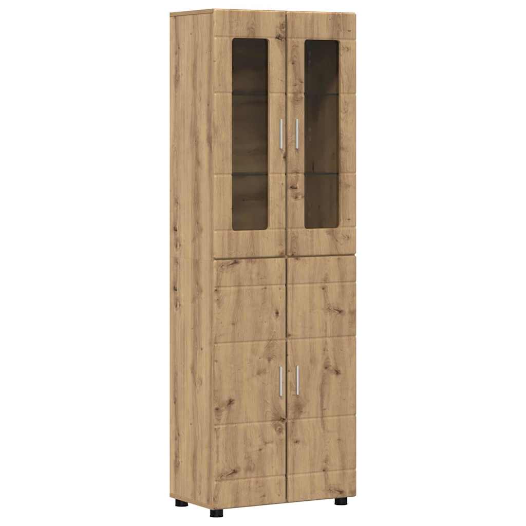 TV-Schrankset | 2 Hochränke / Highboard | Lowboard | Vitrinenschrank | 3-tlg Set