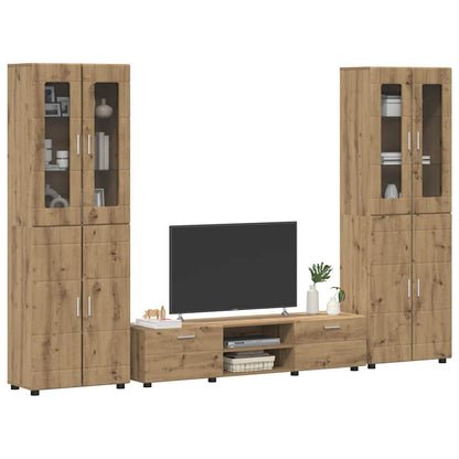 TV-Schrankset | 2 Hochränke / Highboard | Lowboard | Vitrinenschrank | 3-tlg Set