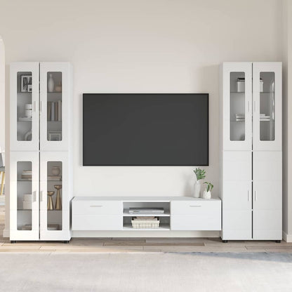TV-Schrankset | 2 Hochränke / Highboard | Lowboard | Vitrinenschrank | 3-tlg Set