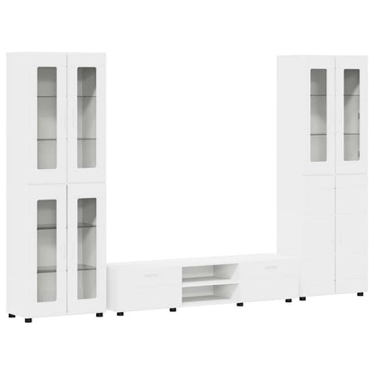 TV-Schrankset | 2 Hochränke / Highboard | Lowboard | Vitrinenschrank | 3-tlg Set