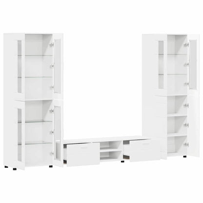 TV-Schrankset | 2 Hochränke / Highboard | Lowboard | Vitrinenschrank | 3-tlg Set