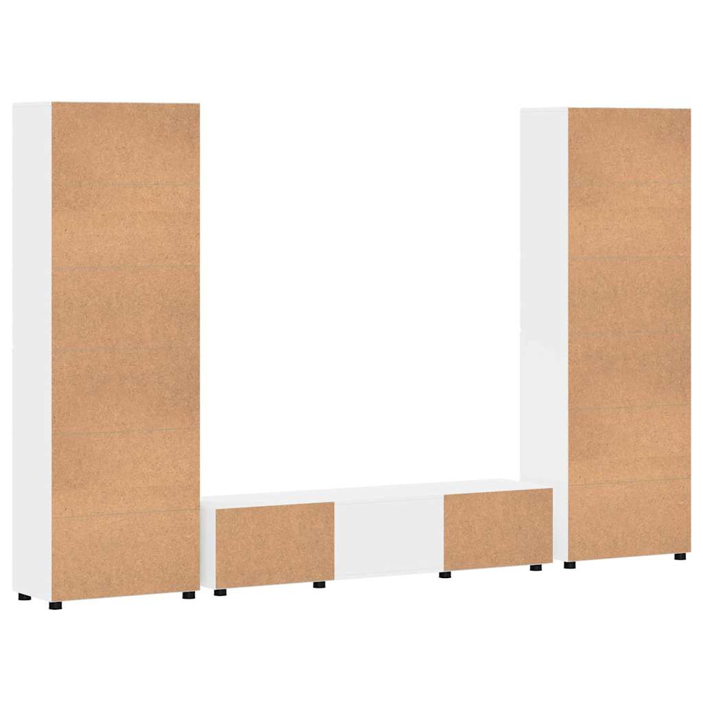 TV-Schrankset | 2 Hochränke / Highboard | Lowboard | Vitrinenschrank | 3-tlg Set