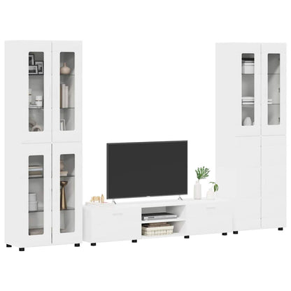 TV-Schrankset | 2 Hochränke / Highboard | Lowboard | Vitrinenschrank | 3-tlg Set