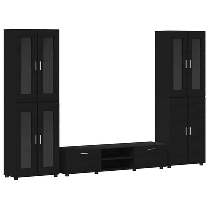 TV-Schrankset | 2 Hochränke / Highboard | Lowboard | Vitrinenschrank | 3-tlg Set