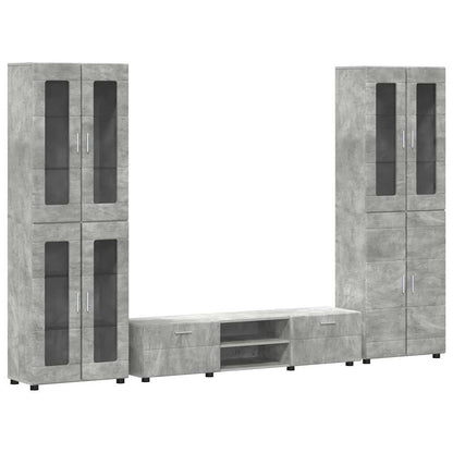 TV-Schrankset | 2 Hochränke / Highboard | Lowboard | Vitrinenschrank | 3-tlg Set