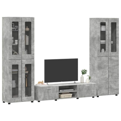TV-Schrankset | 2 Hochränke / Highboard | Lowboard | Vitrinenschrank | 3-tlg Set