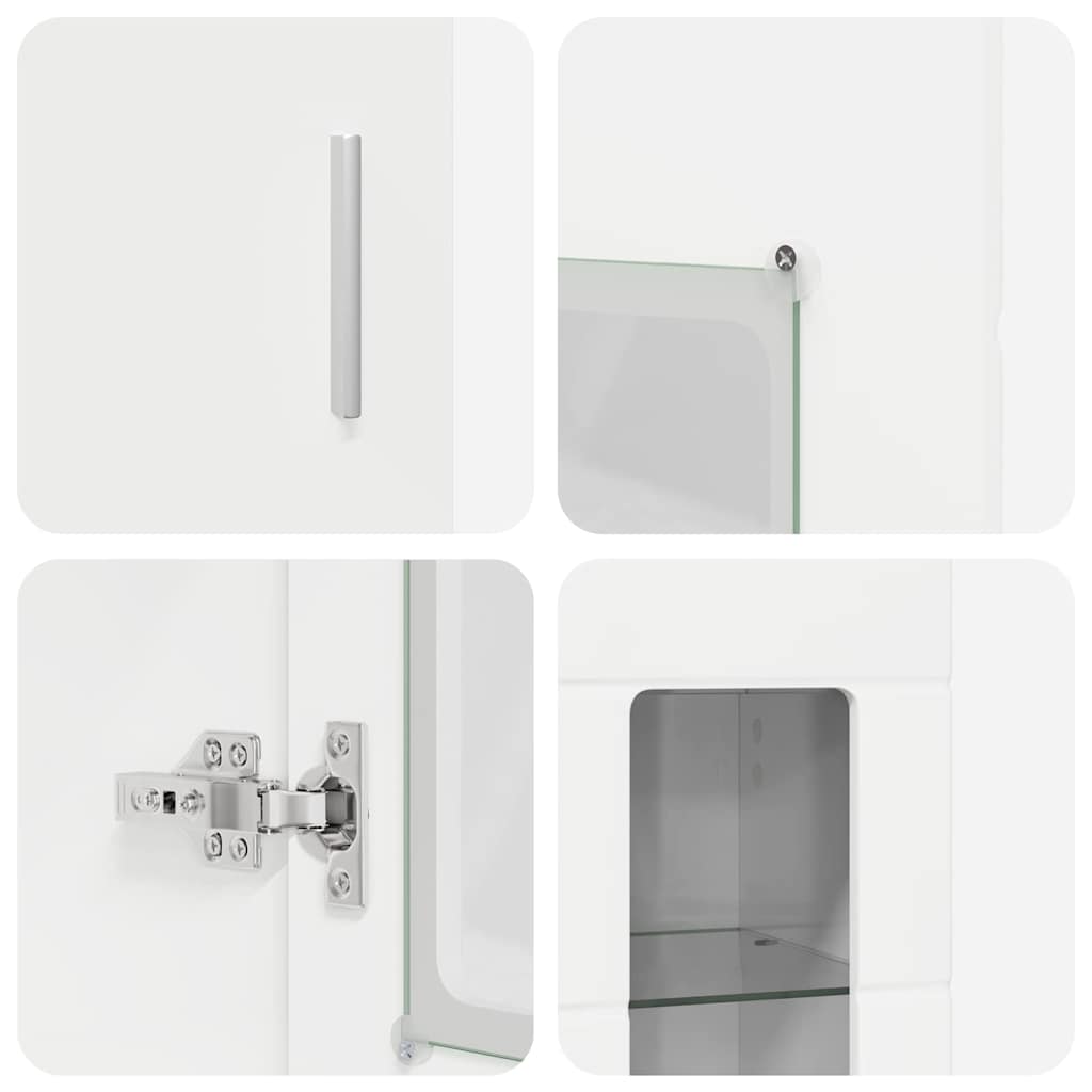 TV-Schrankset | 2 Hochränke / Highboard | Lowboard | Vitrinenschrank | 3-tlg Set