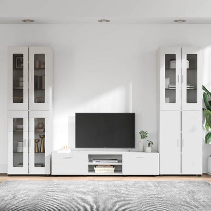 TV-Schrankset | 2 Hochränke / Highboard | Lowboard | Vitrinenschrank | 3-tlg Set