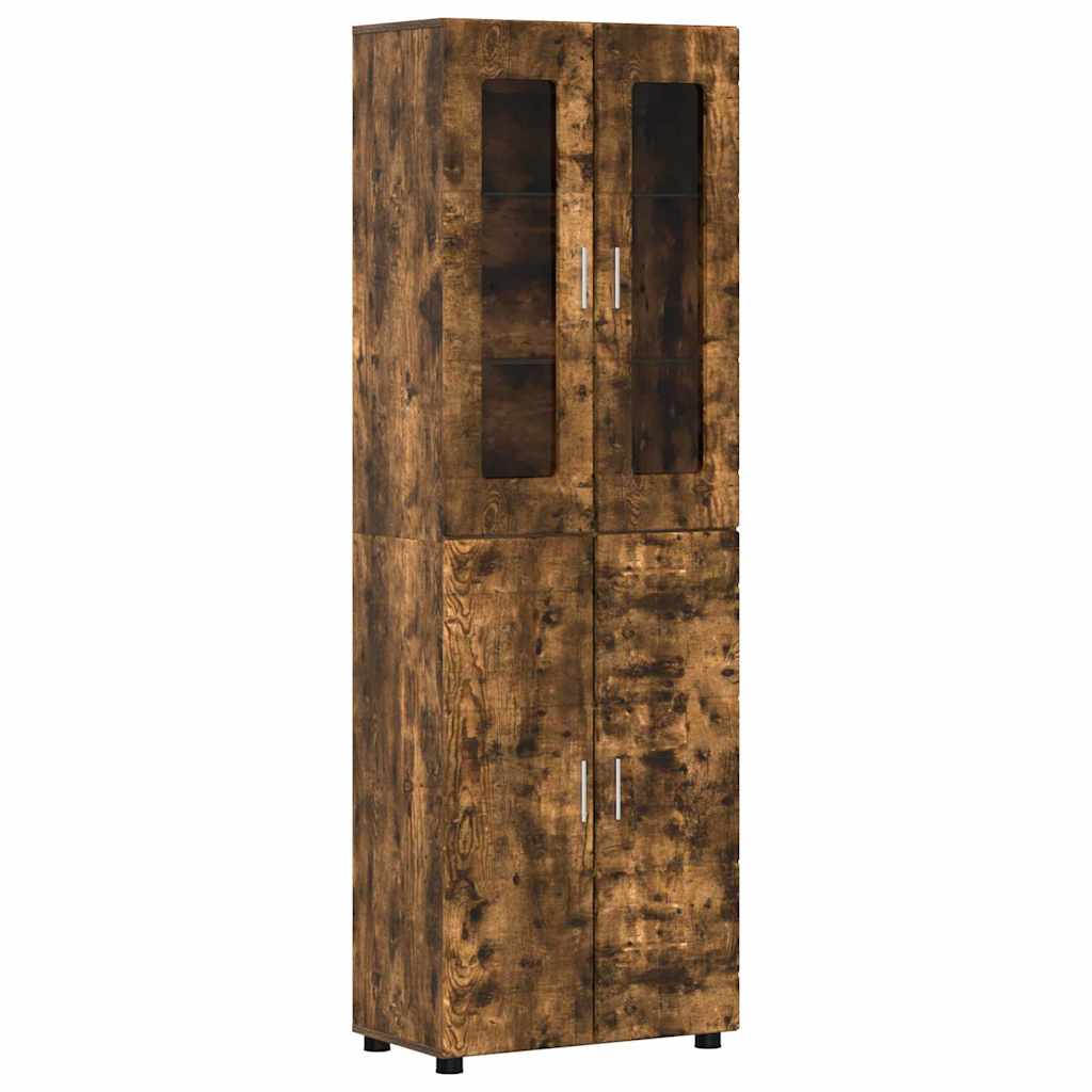 TV-Schrankset | 2 Hochränke / Highboard | Lowboard | Vitrinenschrank | 3-tlg Set