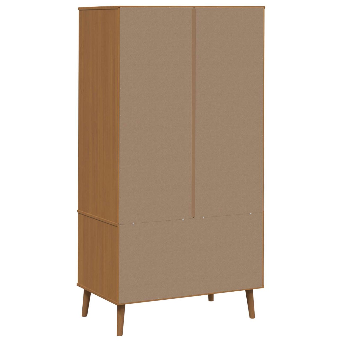 Kleiderschrank MOLDE Grau 90x55x175 cm Massivholz Kiefer