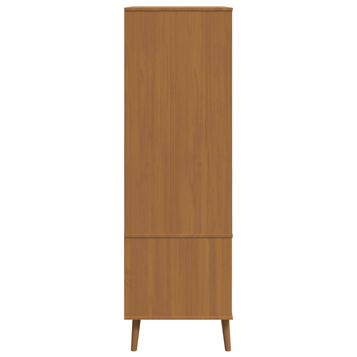 Kleiderschrank MOLDE Grau 90x55x175 cm Massivholz Kiefer