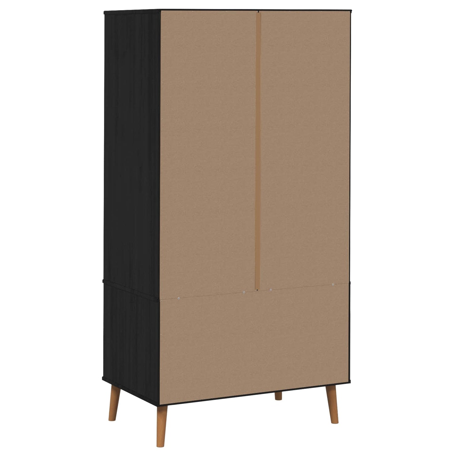 Kleiderschrank MOLDE Grau 90x55x175 cm Massivholz Kiefer