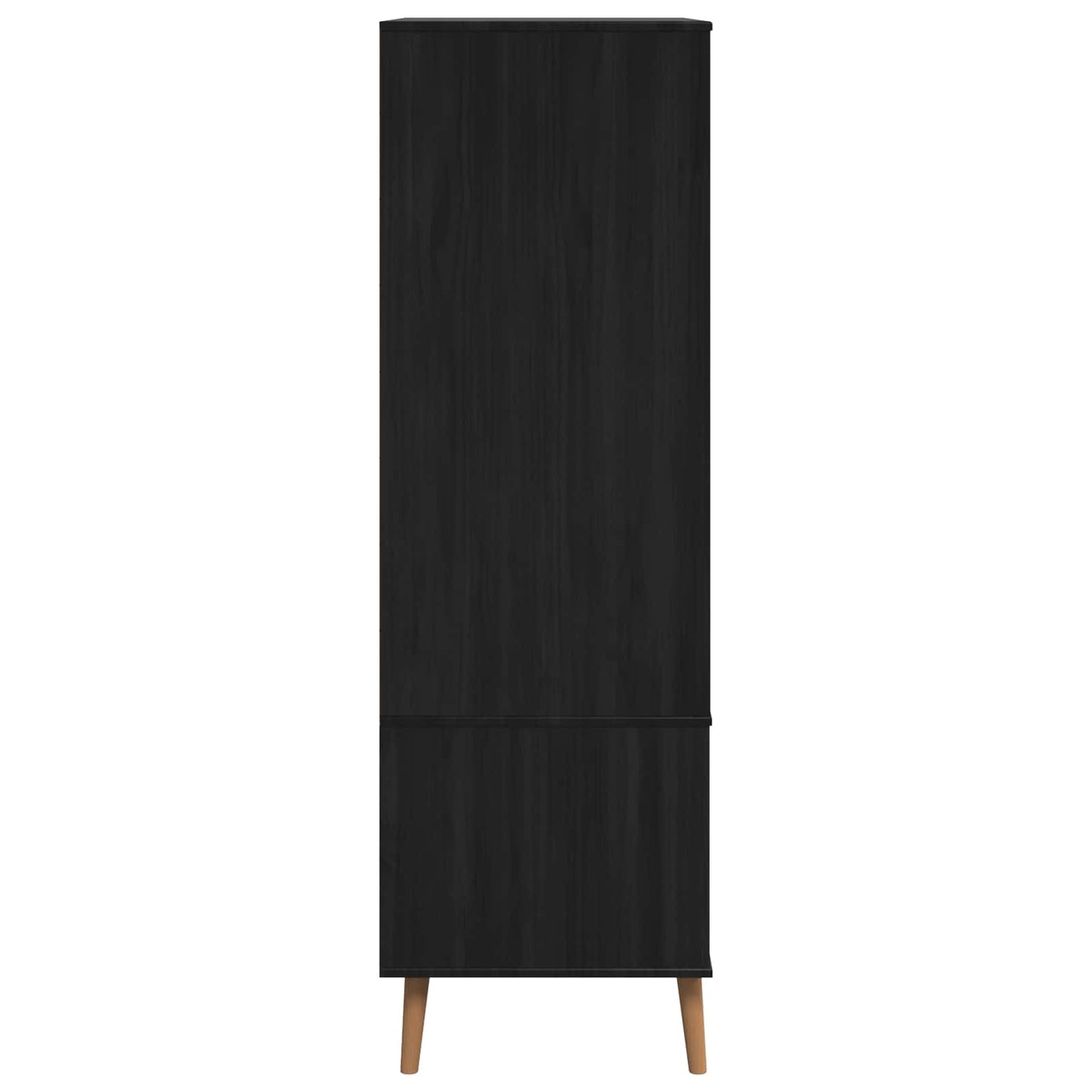 Kleiderschrank MOLDE Grau 90x55x175 cm Massivholz Kiefer