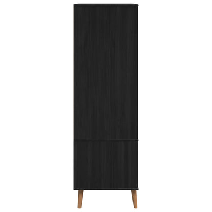 Kleiderschrank MOLDE Grau 90x55x175 cm Massivholz Kiefer