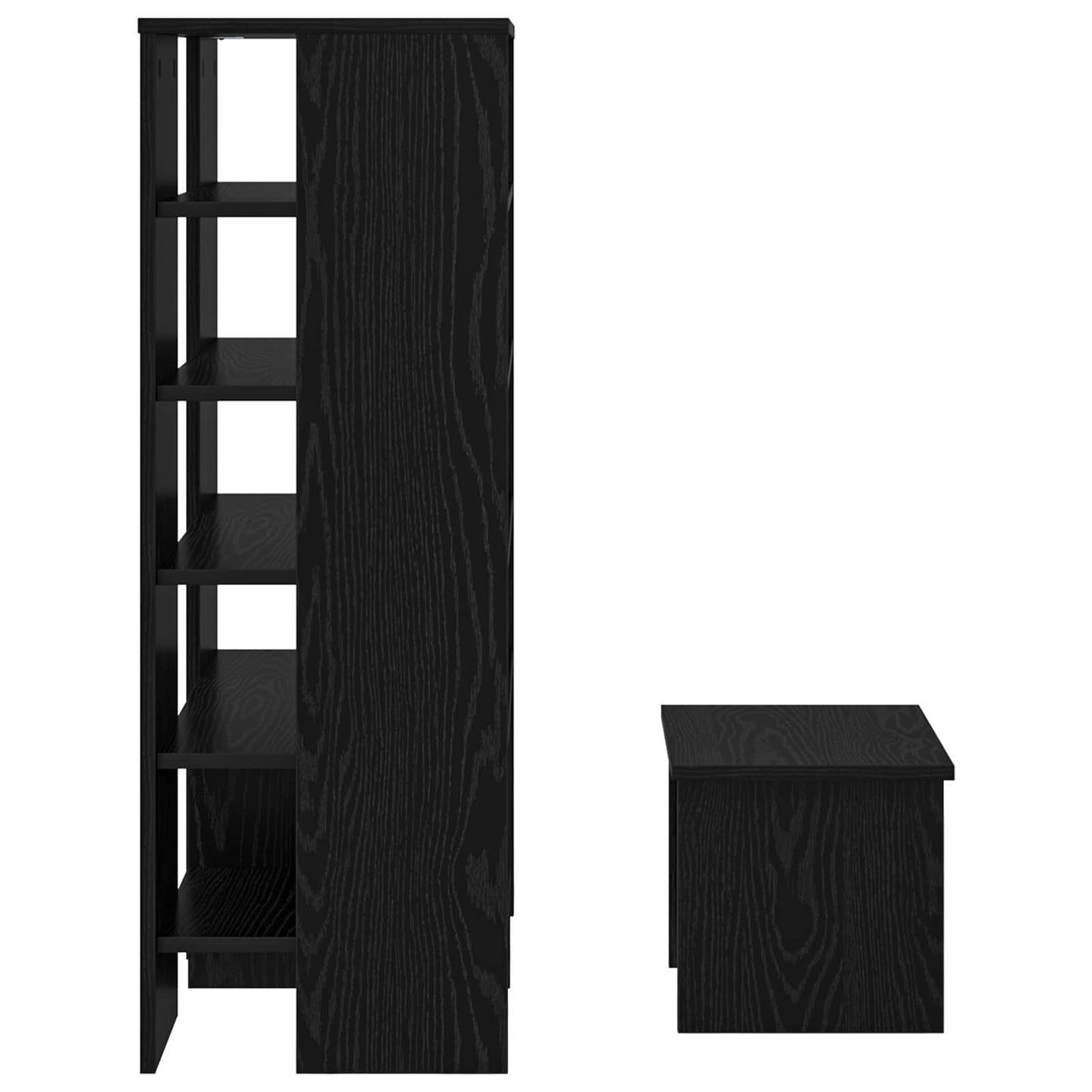 Schuhschrank mit Regal mit Speicher 2 pcs Weiß Holzwerkstoff