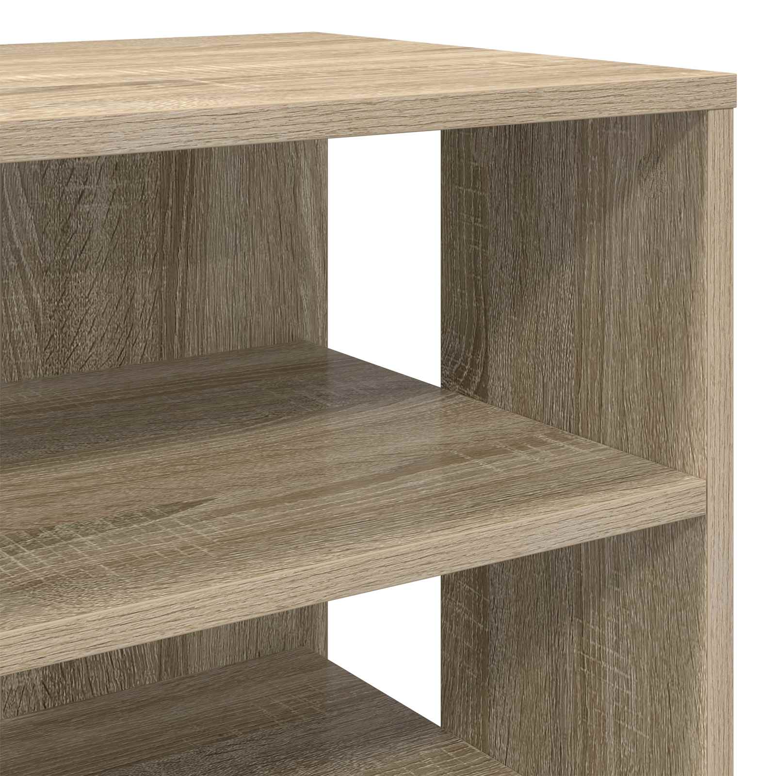 Schuhschrank mit Regal mit Speicher 2 pcs Weiß Holzwerkstoff