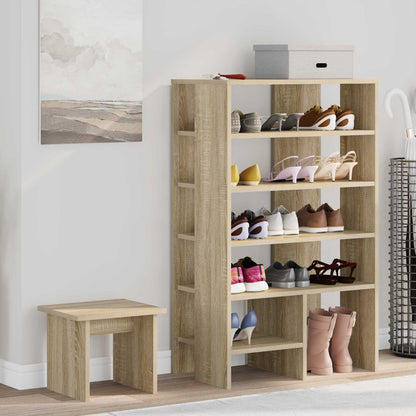 Schuhschrank mit Regal mit Speicher 2 pcs Weiß Holzwerkstoff