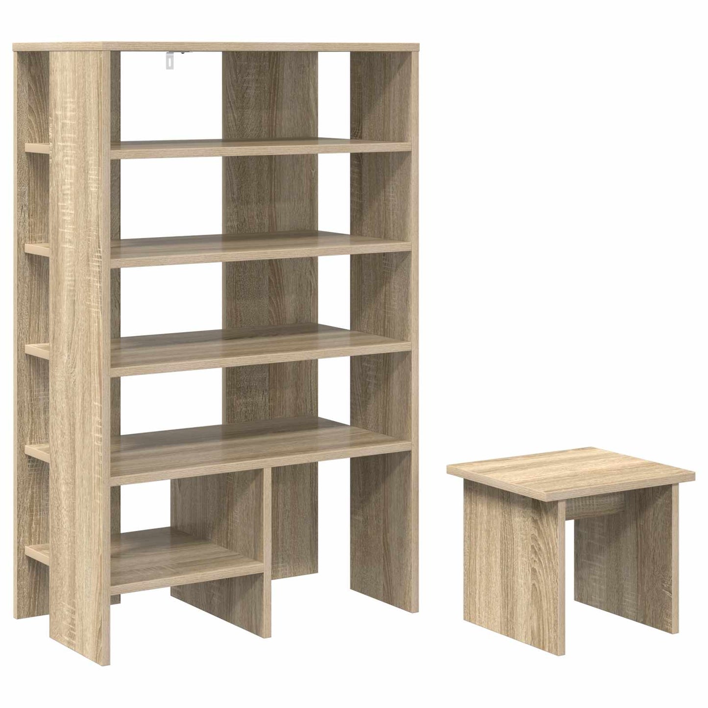 Schuhschrank mit Regal mit Speicher 2 pcs Weiß Holzwerkstoff