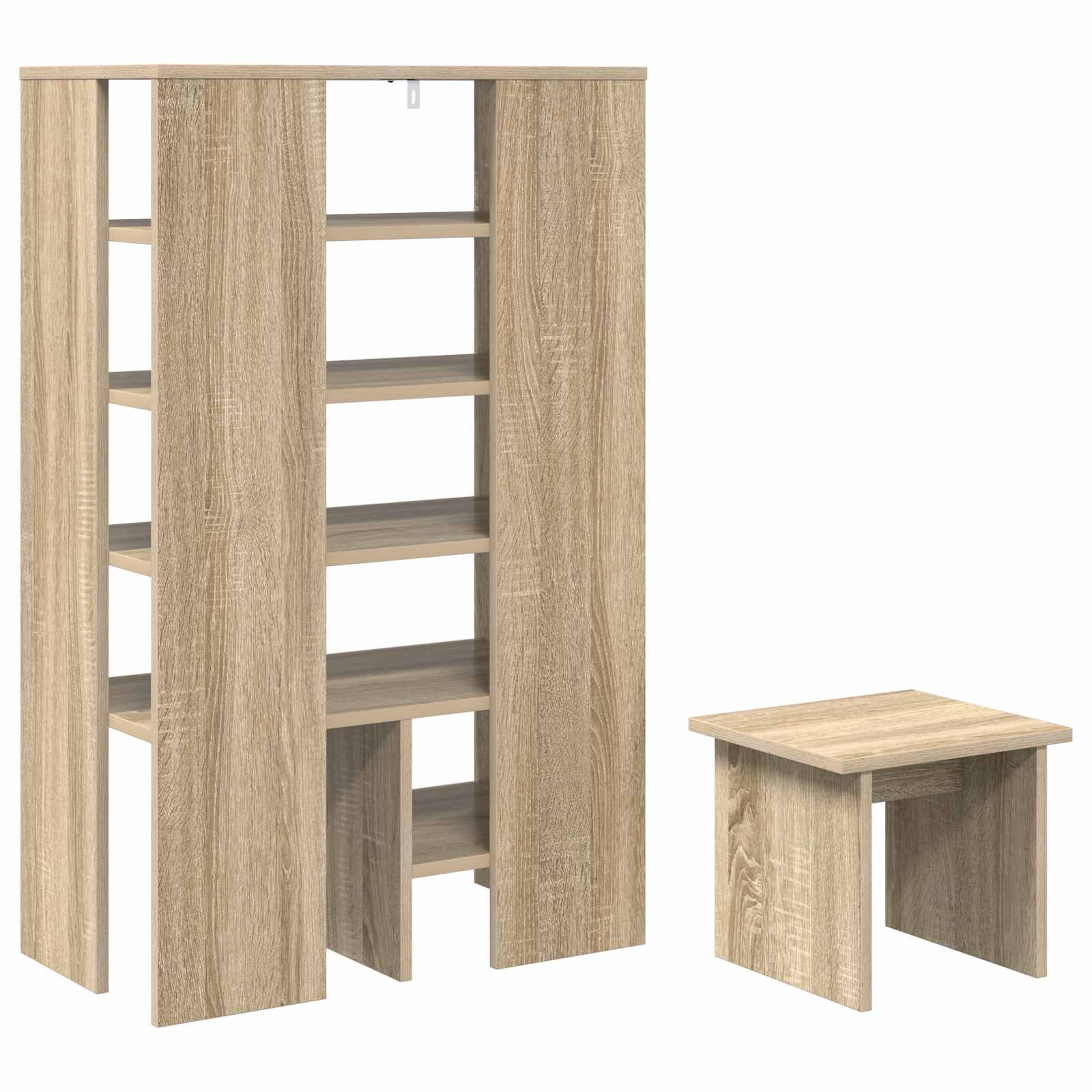 Schuhschrank mit Regal mit Speicher 2 pcs Weiß Holzwerkstoff