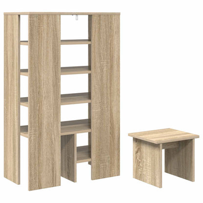 Schuhschrank mit Regal mit Speicher 2 pcs Weiß Holzwerkstoff