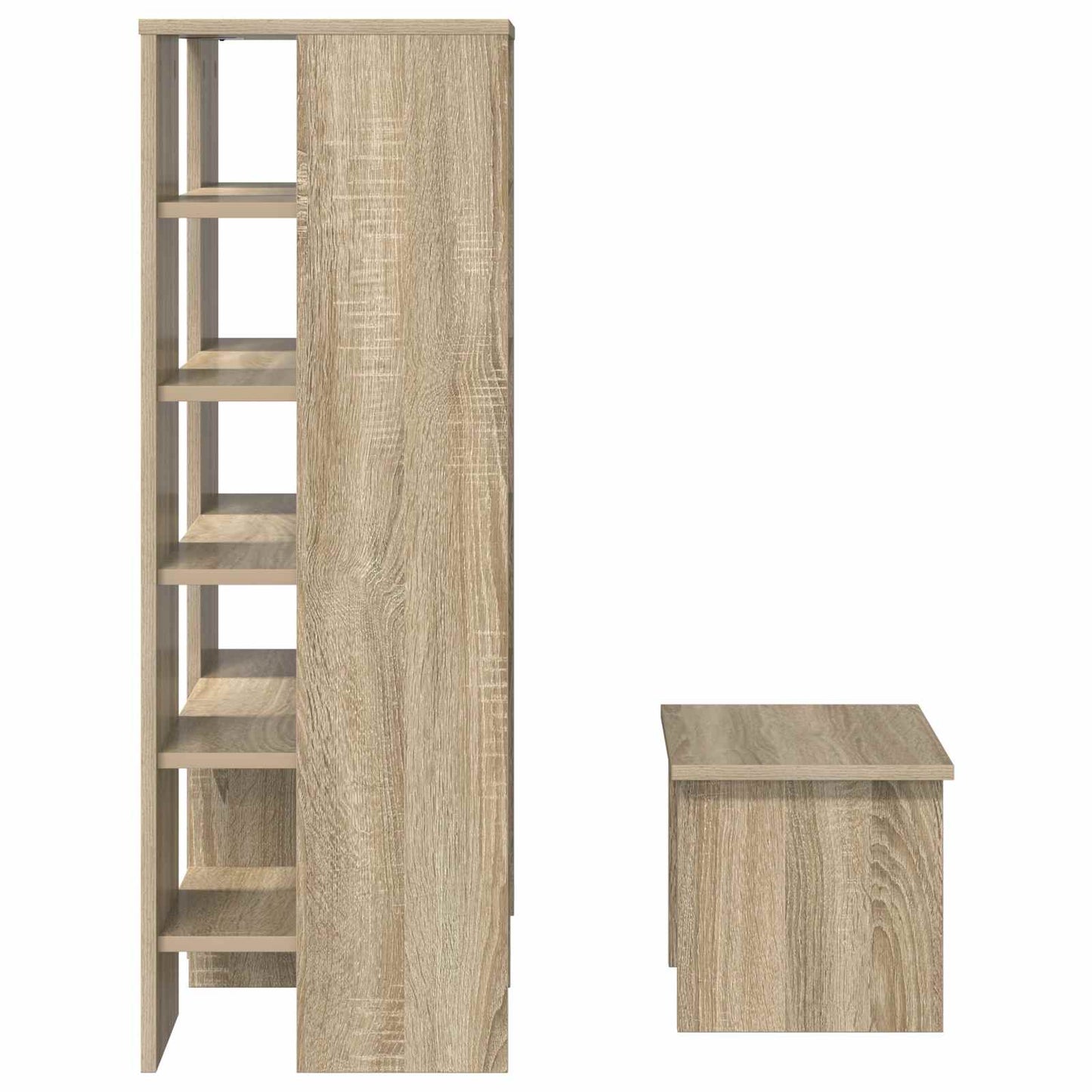 Schuhschrank mit Regal mit Speicher 2 pcs Weiß Holzwerkstoff