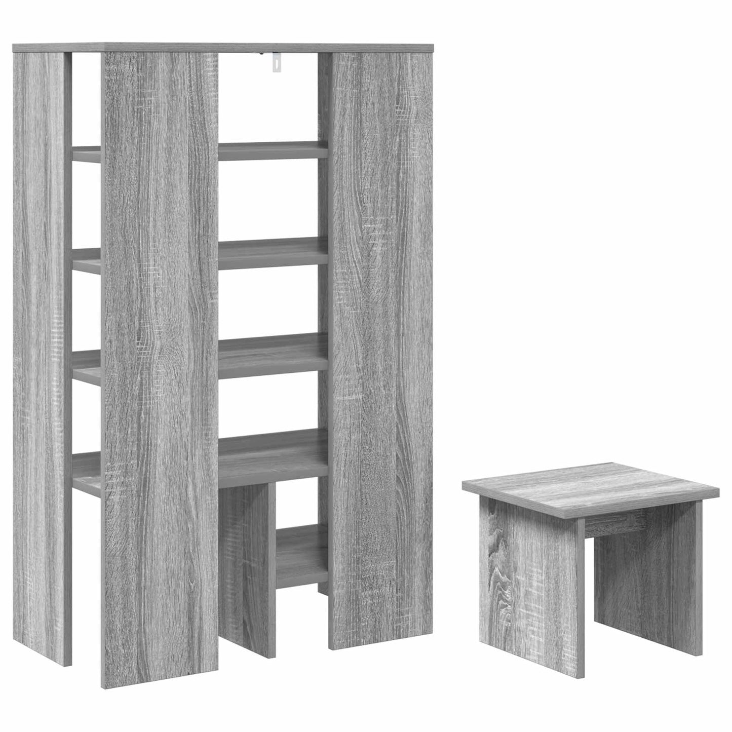 Schuhschrank mit Regal mit Speicher 2 pcs Weiß Holzwerkstoff