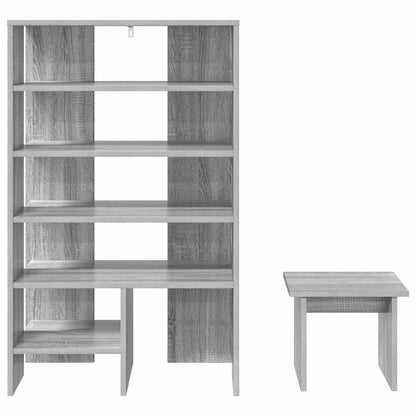 Schuhschrank mit Regal mit Speicher 2 pcs Weiß Holzwerkstoff