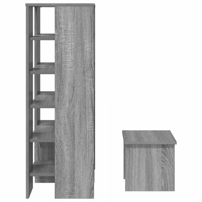 Schuhschrank mit Regal mit Speicher 2 pcs Weiß Holzwerkstoff