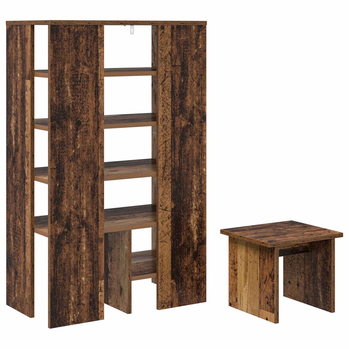 Schuhschrank mit Regal mit Speicher 2 pcs Weiß Holzwerkstoff