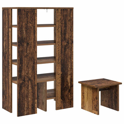 Schuhschrank mit Regal mit Speicher 2 pcs Weiß Holzwerkstoff