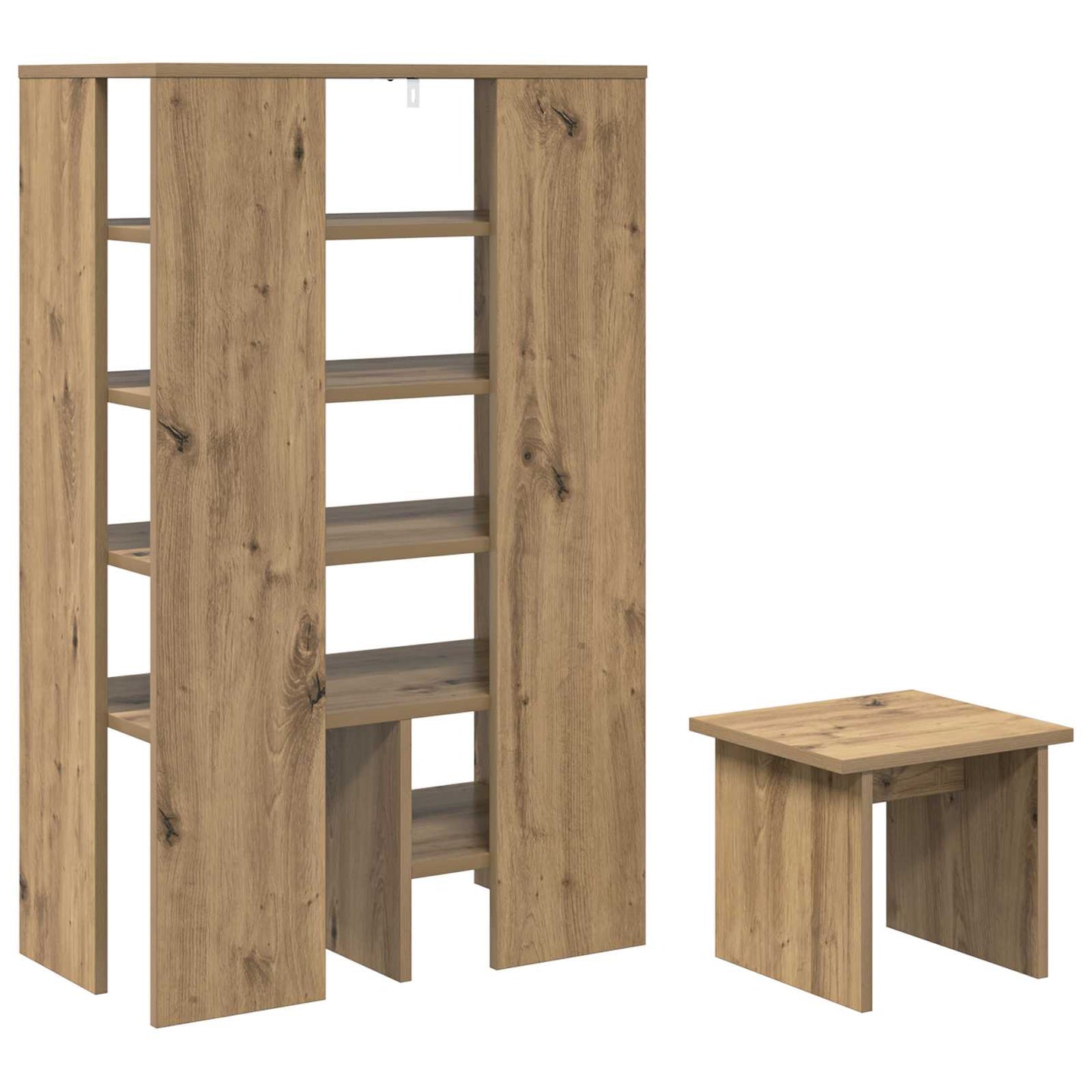Schuhschrank mit Regal mit Speicher 2 pcs Weiß Holzwerkstoff