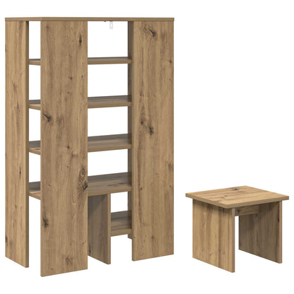 Schuhschrank mit Regal mit Speicher 2 pcs Weiß Holzwerkstoff