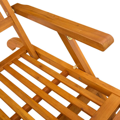 Liegestuhl zum Verstellen und Klappen mit Kissen 2 pcs Rot