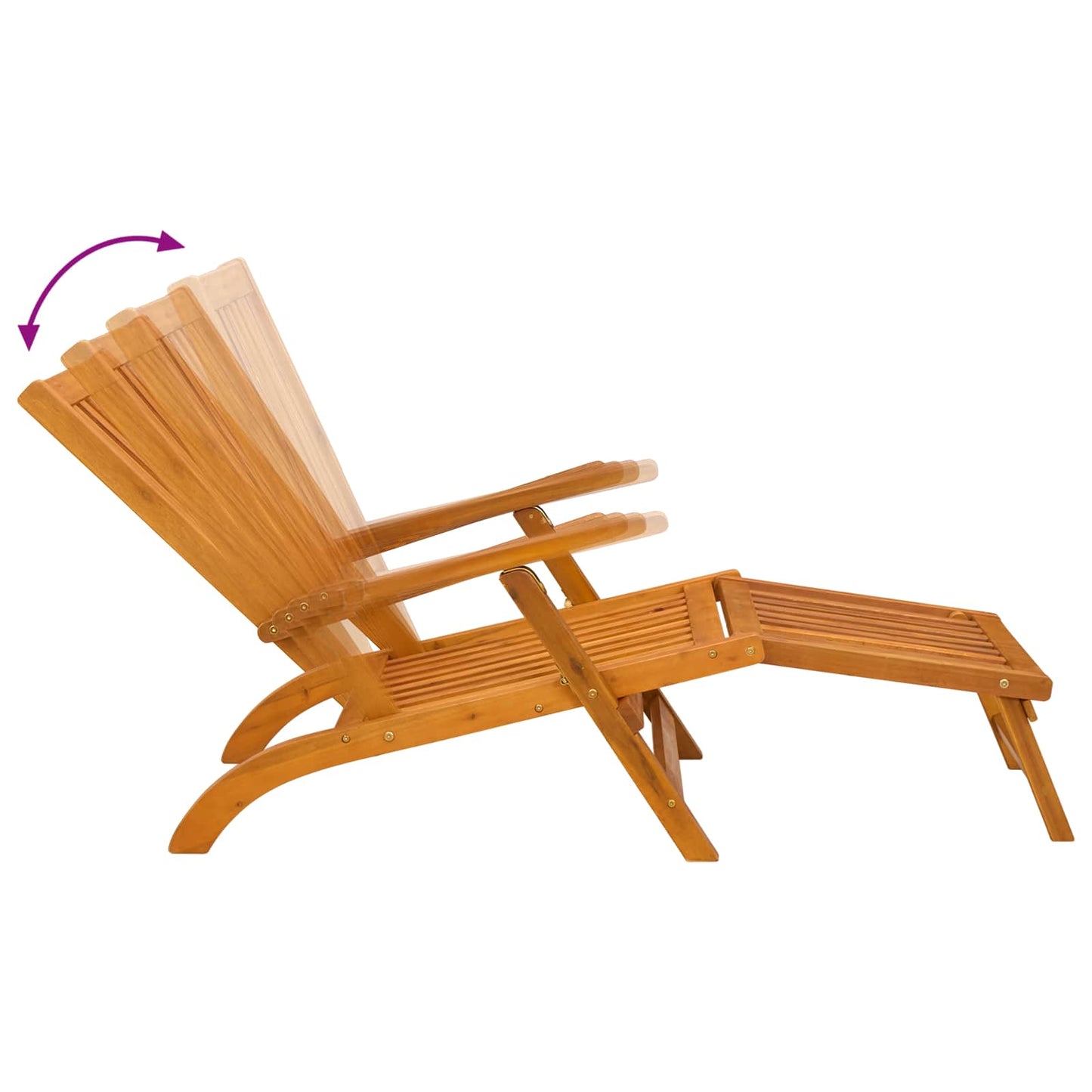 Liegestuhl zum Verstellen und Klappen mit Kissen 2 pcs Rot