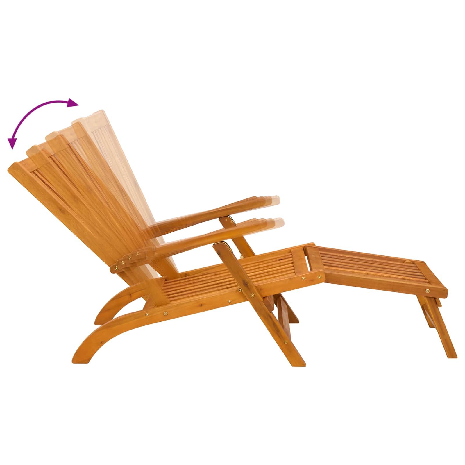 Liegestuhl zum Verstellen und Klappen mit Kissen 2 pcs Rot