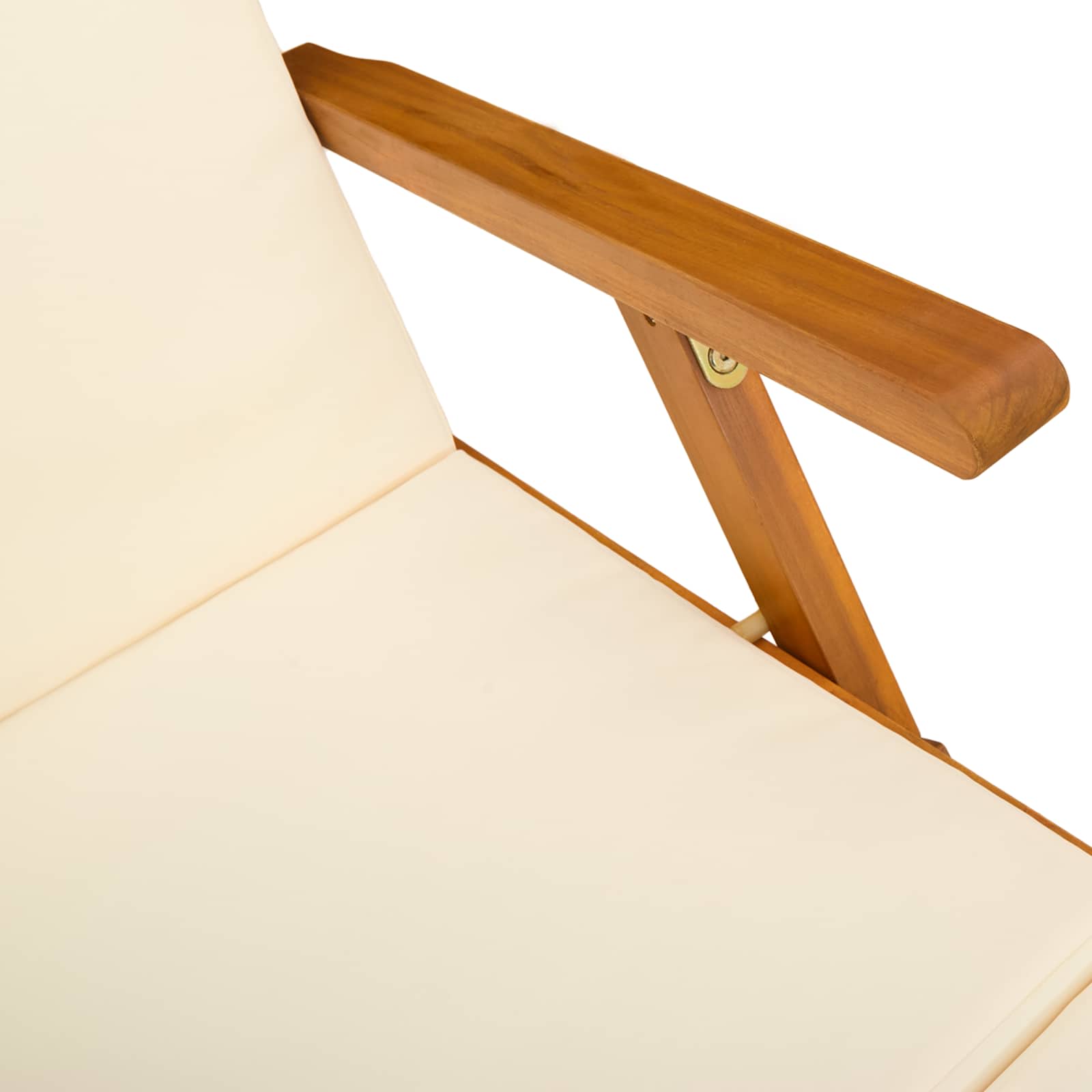 Liegestuhl zum Verstellen und Klappen mit Kissen 2 pcs Rot