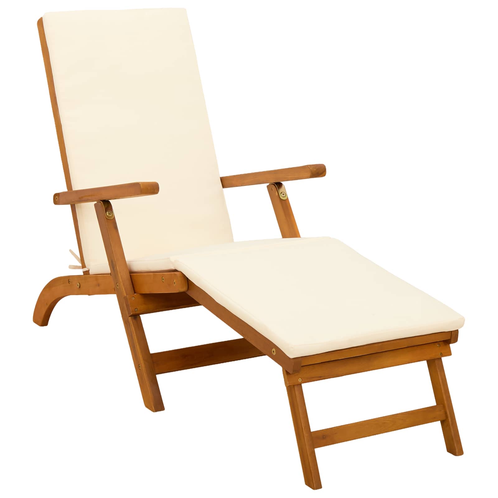Liegestuhl zum Verstellen und Klappen mit Kissen 2 pcs Rot