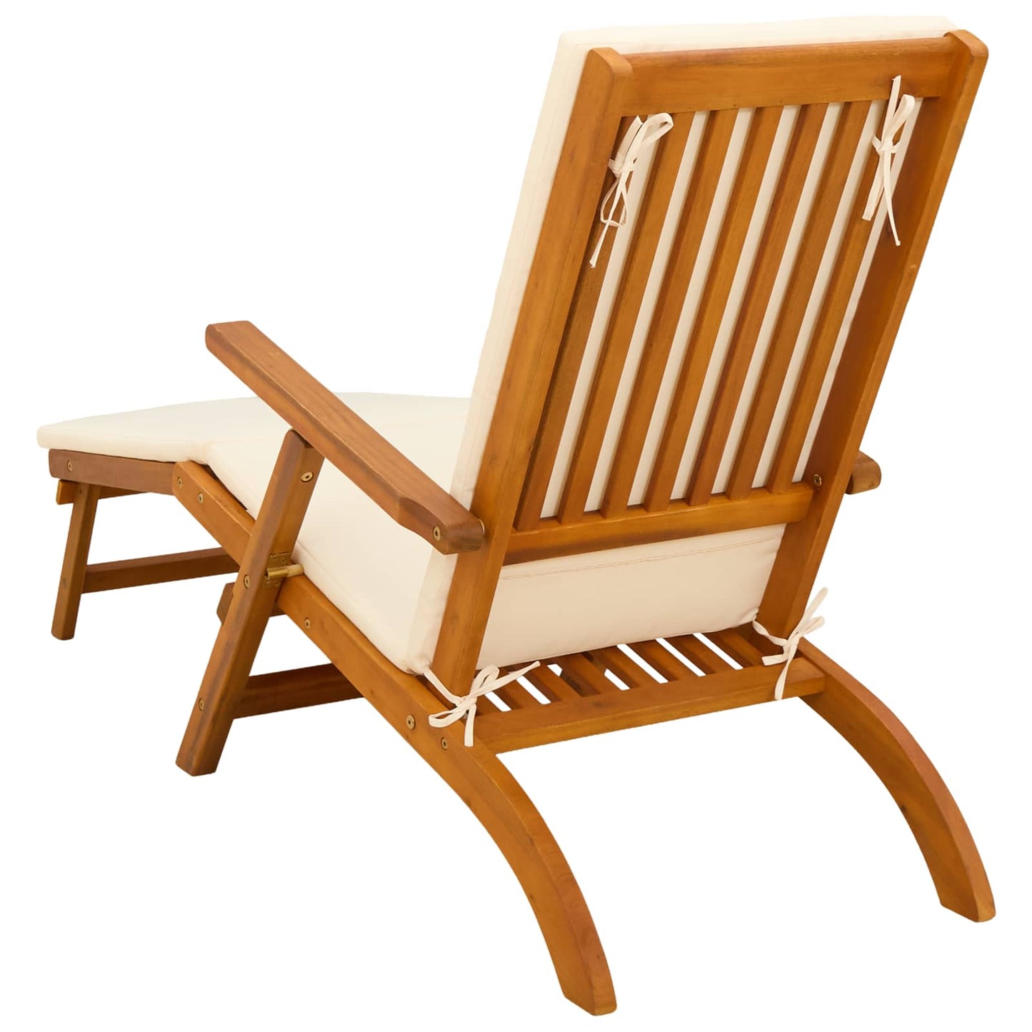 Liegestuhl zum Verstellen und Klappen mit Kissen 2 pcs Rot