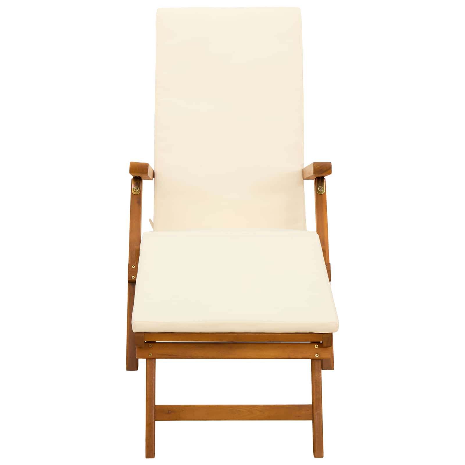 Liegestuhl zum Verstellen und Klappen mit Kissen 2 pcs Rot