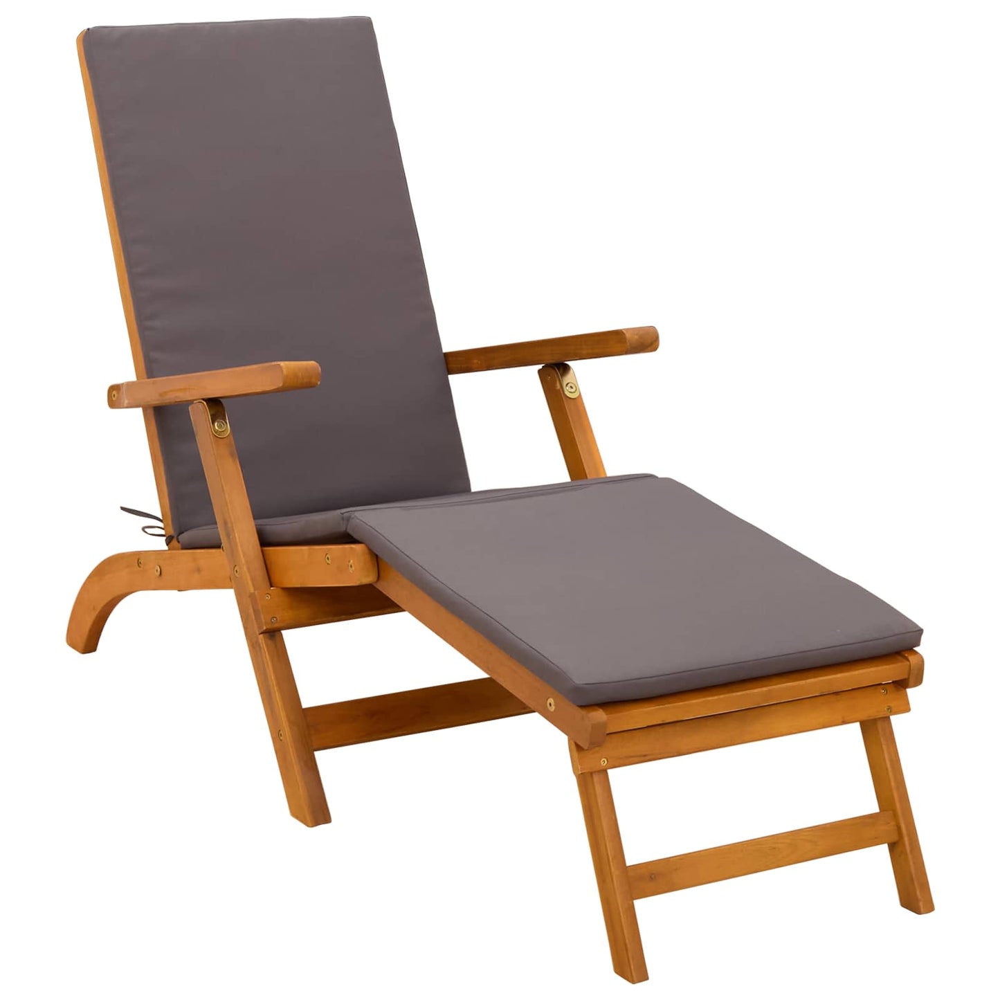 Liegestuhl zum Verstellen und Klappen mit Kissen 2 pcs Rot