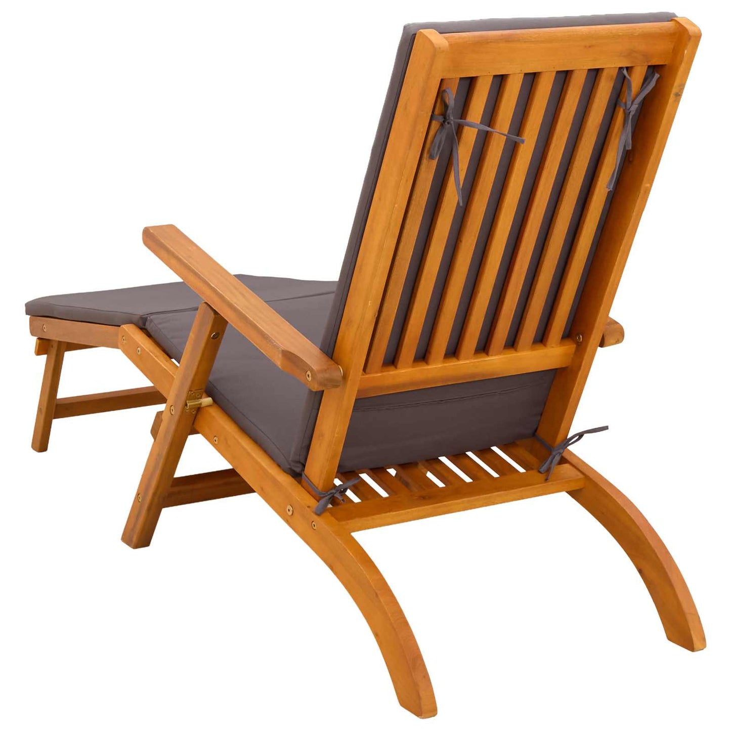 Liegestuhl zum Verstellen und Klappen mit Kissen 2 pcs Rot