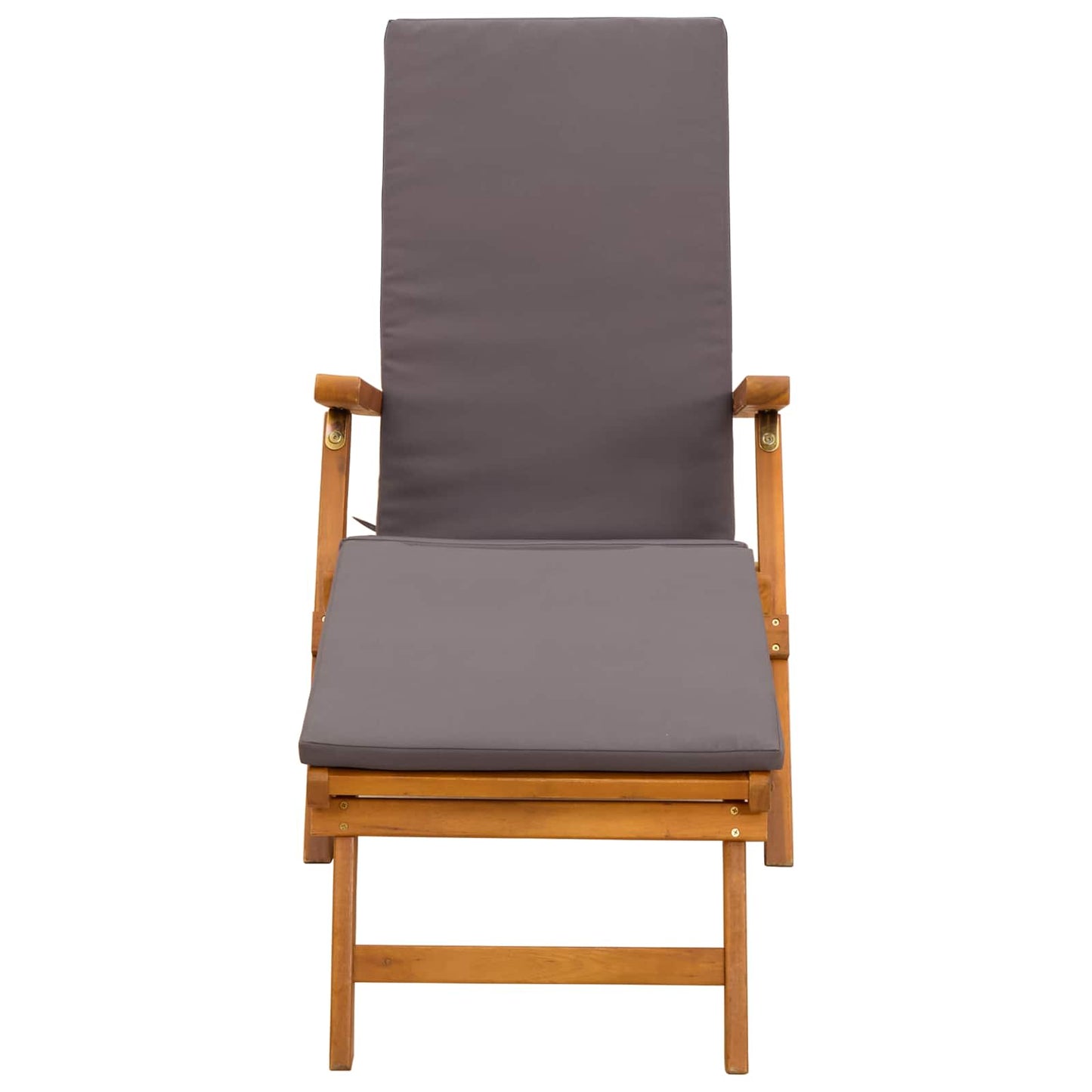 Liegestuhl zum Verstellen und Klappen mit Kissen 2 pcs Rot