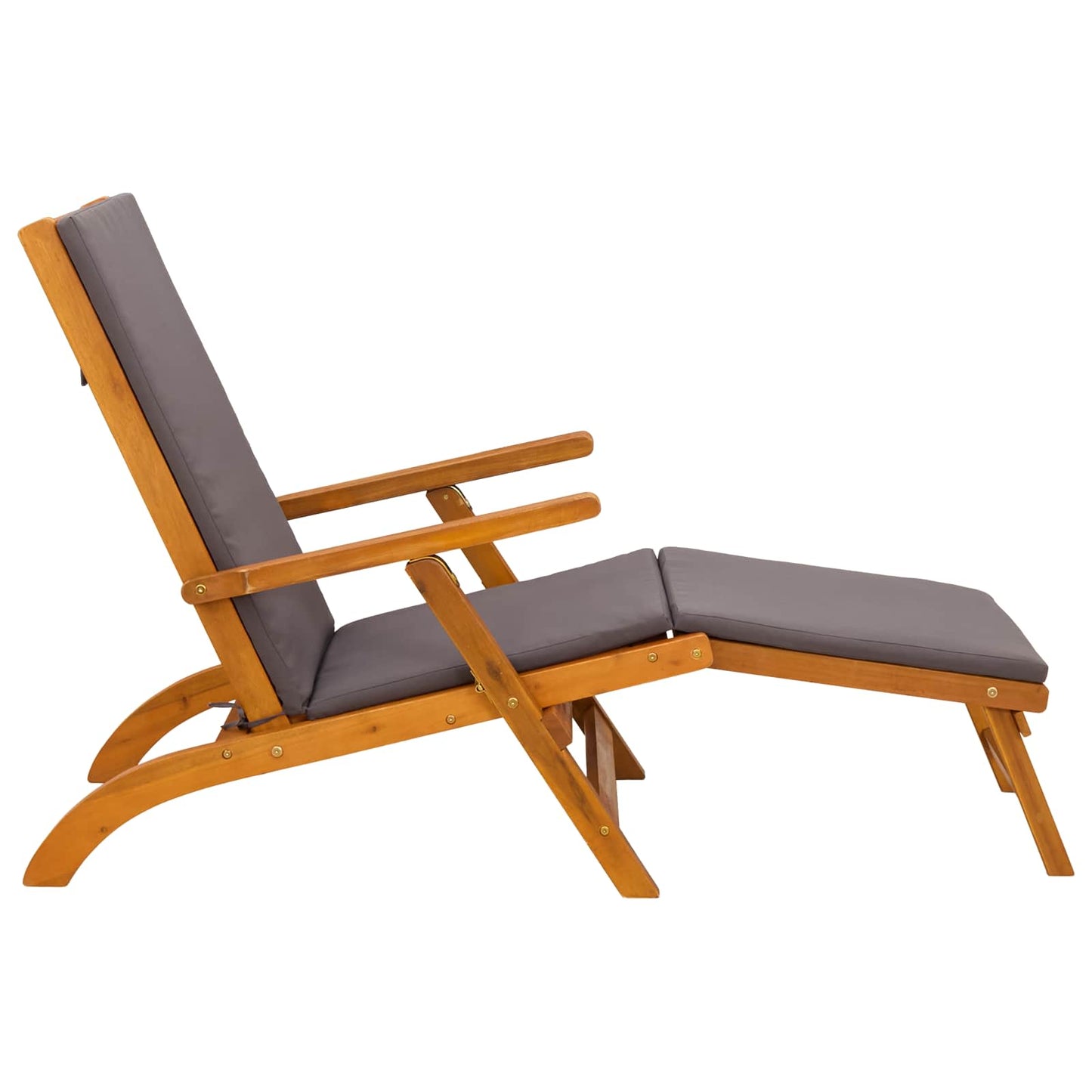 Liegestuhl zum Verstellen und Klappen mit Kissen 2 pcs Rot