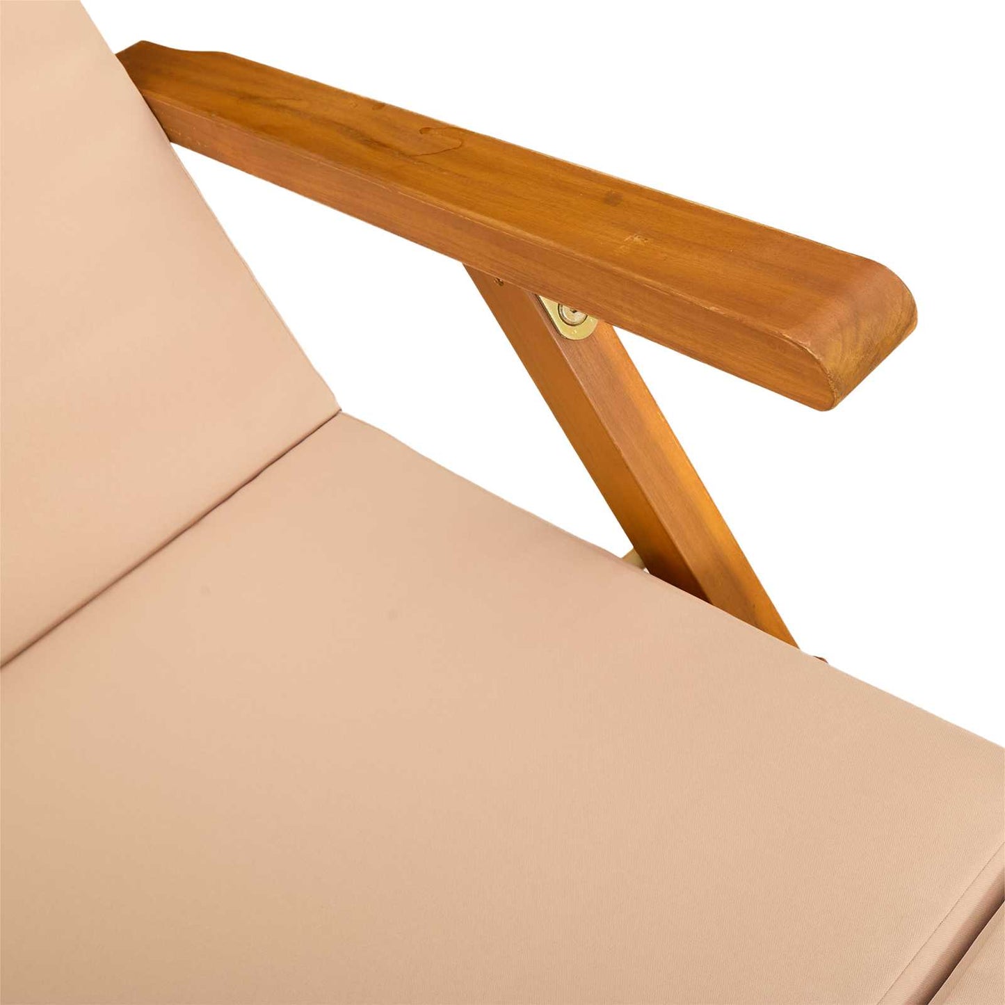 Liegestuhl zum Verstellen und Klappen mit Kissen 2 pcs Rot