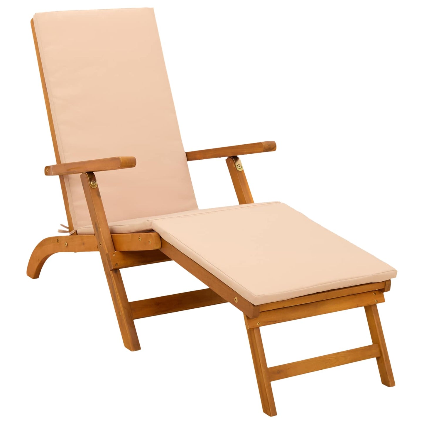 Liegestuhl zum Verstellen und Klappen mit Kissen 2 pcs Rot