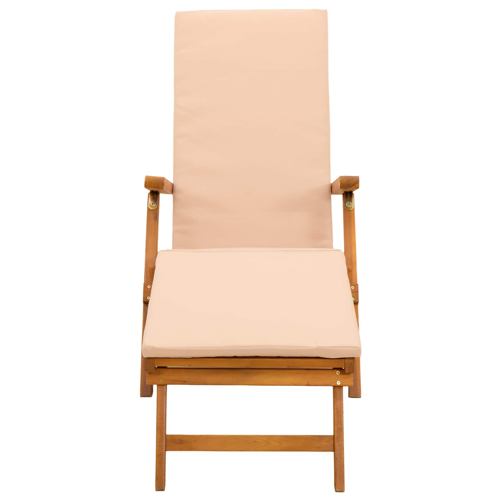 Liegestuhl zum Verstellen und Klappen mit Kissen 2 pcs Rot