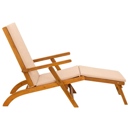 Liegestuhl zum Verstellen und Klappen mit Kissen 2 pcs Rot